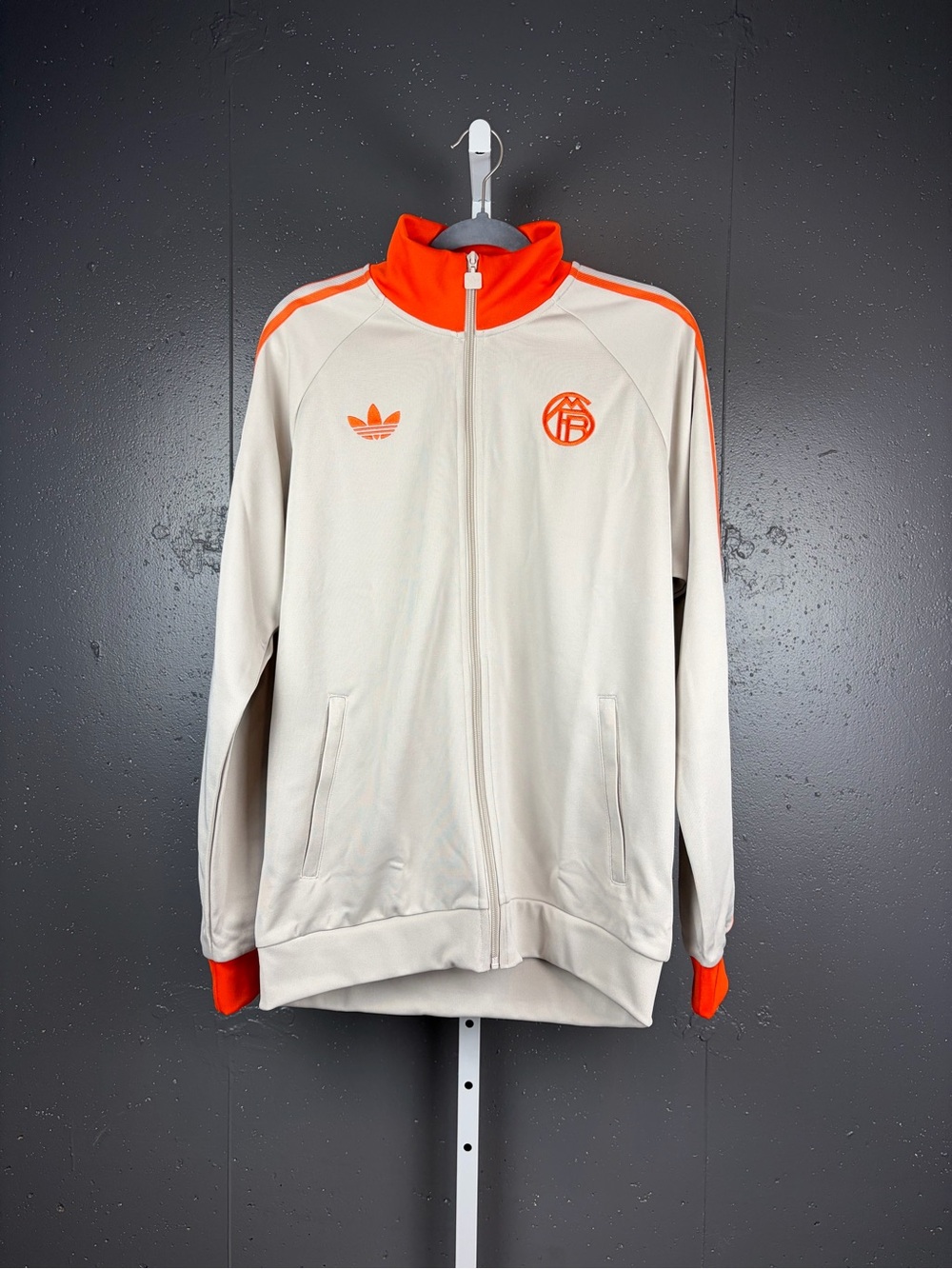 adidas Adult Bayern Munich Grey Track Jacket Large NWT